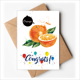 thumbnail image 1 of Acuarela naranja sabroso saludable Sobre de la Carta de felicitación de la tarjeta de matrimonio, 1 of 4