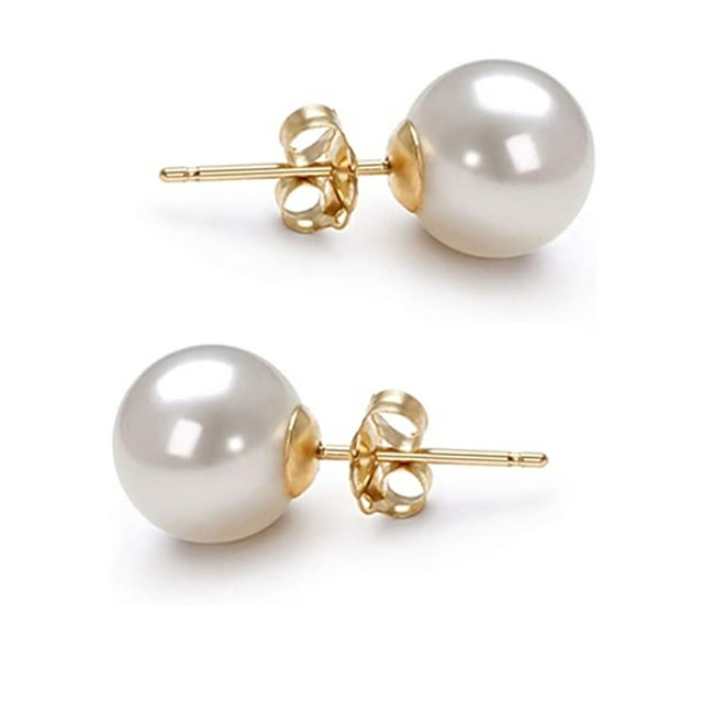Aretes Perla Cultivada AAA y Oro 14K Clásico GREG J.M.