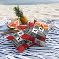 thumbnail image 5 of Outdoor Pillow Cover Red Black Checked Plaid Elk Set of 2 Waterproof Throw Pillowcases Gray White Decorative Patio Furniture Pillows for Couch Garden Indoor & Outdoor Use, 5 of 9
