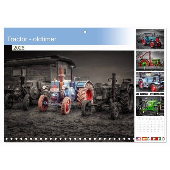 Tractor - oldtimer (Monthly Wall Calendar 2026 11.7 x 16.5 (open)), CALVENDO 14 Month Calendar