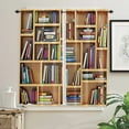 thumbnail image 4 of Bookshelf Wall Textbook Curtains For Living Room Bedroom Window Treatment Home Decoration Drapes Kitchen Curtain, 4 of 7