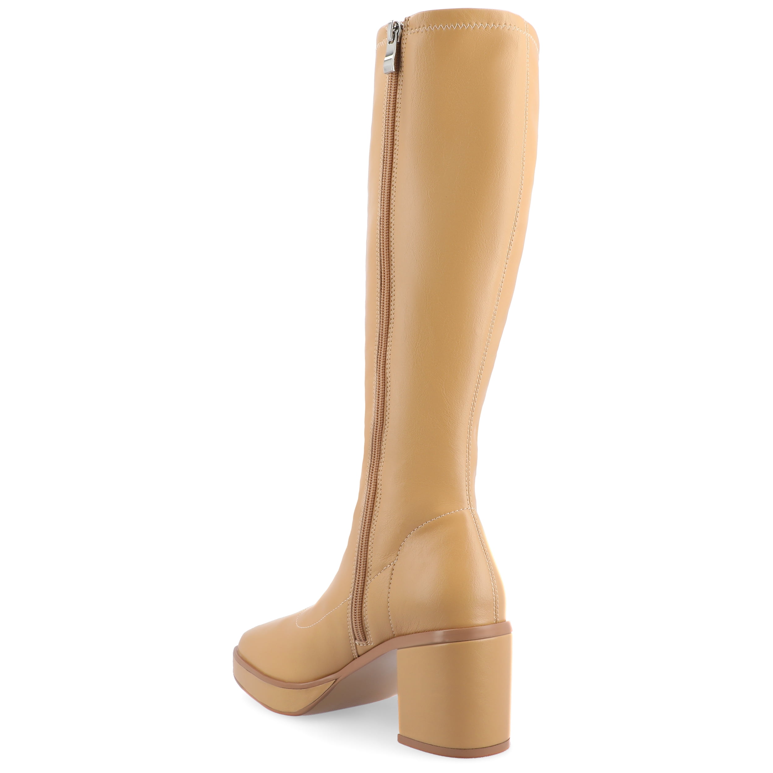 Journee Womens Alondra Platform Square Toe Boots