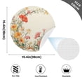 thumbnail image 2 of Ryvnso Flowers on Yellow Round Plate Mats Dining Table Placemat Set of 4 for Holiday Decoration, 2 of 7