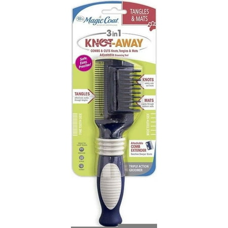 UPC: 0045663974459 | Magic Coat 3 in 1 Knot Away Grooming Comb