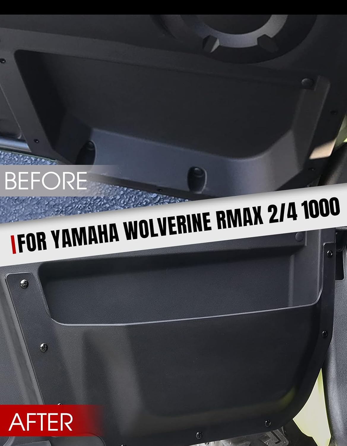 A & UTV PRO Front Door Pockets Storage for Yamaha Wolverine RMAX 2 1000 / RMAX 4 1000 2021 2022 2023 2024 2025, Interior Front Seat Door Pockets Box Accessories, 2PCS