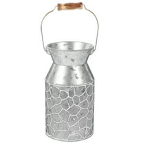 Tineasur Rustic Urn Planter Metal Flower Pot with Handle 1Pcs