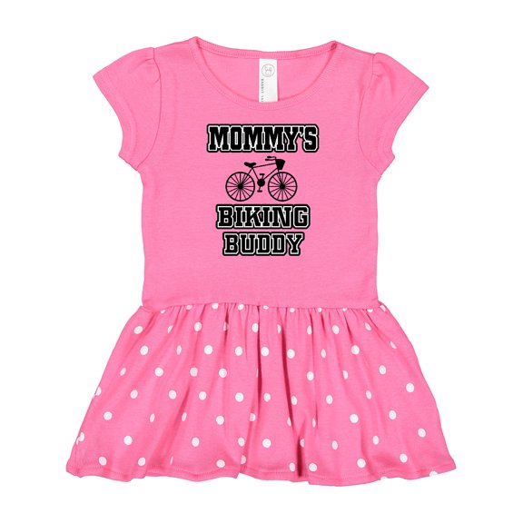Inktastic Mommys Biking Buddy Gift Baby Girl Dress
