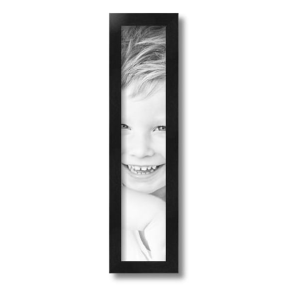 ArtToFrames 4" x 19" Black Picture Frame, 4x19 inch Black Wood Poster Frame (WOM-5141)