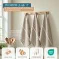 thumbnail image 5 of Kitchen Towels Set - 100% Pure Cotton Dish Towels for Kitchen, Super Absorbent Kitchen Hand Towel, Soft & Durable Dish Cloths, Pack of 12 – 15”x25” - Beige Chambray, 5 of 9