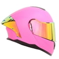 thumbnail image 2 of Casco Moto L Rosa Mate Abatible Certificado Mica Espejo, 2 of 10