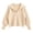 Beige, variant on Women's Sailor Collar Sweater Lapel V Neck Ribbed Knit Pullover Long Sleeve Lightweight Coastal Casual Top Khaki S