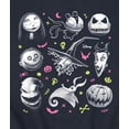 thumbnail image 3 of Nightmare Before Christmas - Jack Skellington And Friends Grid -Men's Crew Fleece Sweatshirt, 3 of 5