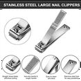 thumbnail image 3 of Toenail Clippers Straight Edge Stainless Steel Nail for Men Women Thick Nails, 6PCS, 3 of 5