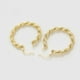 thumbnail image 4 of Arracadas Pendientes Trenzadas Caramelo Grandes Oro 14K Lam dorado Unitalla, 4 of 6