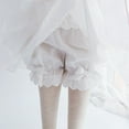 thumbnail image 6 of Yokua Womens Ruffled Lace Trim Pumpkin Shorts Japanese Gothic Cute Bowknot Bloomers, 6 of 15