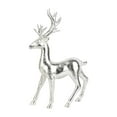 thumbnail image 2 of 2PC Silvery Reindeer Christmas Desktop Decoration Indoor Plastic Large Christmas Reindeer Decor Statue Realistic hand-polished texture Gifts for Family and Friends (14IN&9.8IN), 2 of 9