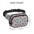 thumbnail image 4 of Fuzoiu Watermelon Print Unisex Square Double Layer Waist Bag,Crossbody Fanny Pack Travel Workout Accessory, 4 of 9