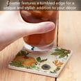 thumbnail image 2 of Absorbent Stone Tumbled Tile Coasters, Farmhouse Pumpkins, Set of 4, 2 of 7