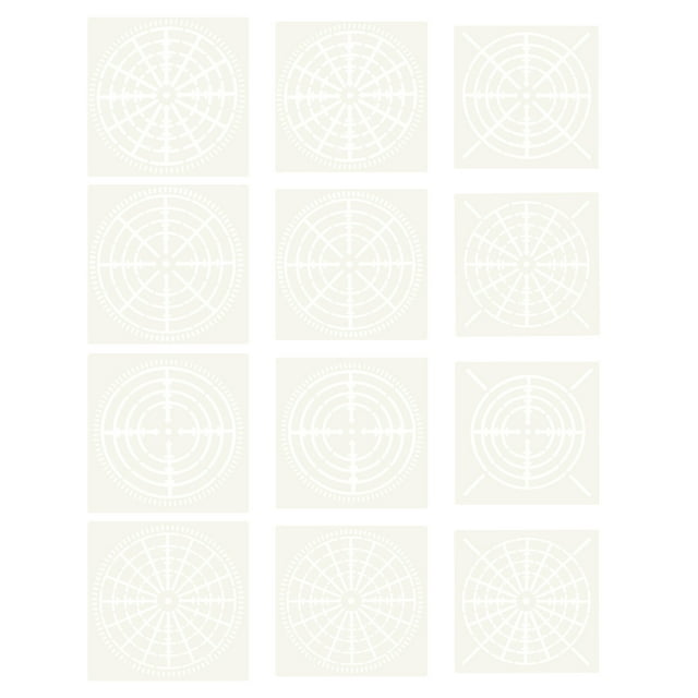 EeaseCA 12 Pcs Creative Stencil Set Multipurpose Painting Molds Mandala Dot Molds