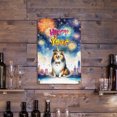 thumbnail image 3 of Happy New Year with Shetland Sheepdog Fireworks Holiday Xmas Winter 2025 Vertical Metal Aluminum Sign Sheltie Dog Lover Gifts Wall Art Home Decor - 00025, 3 of 5