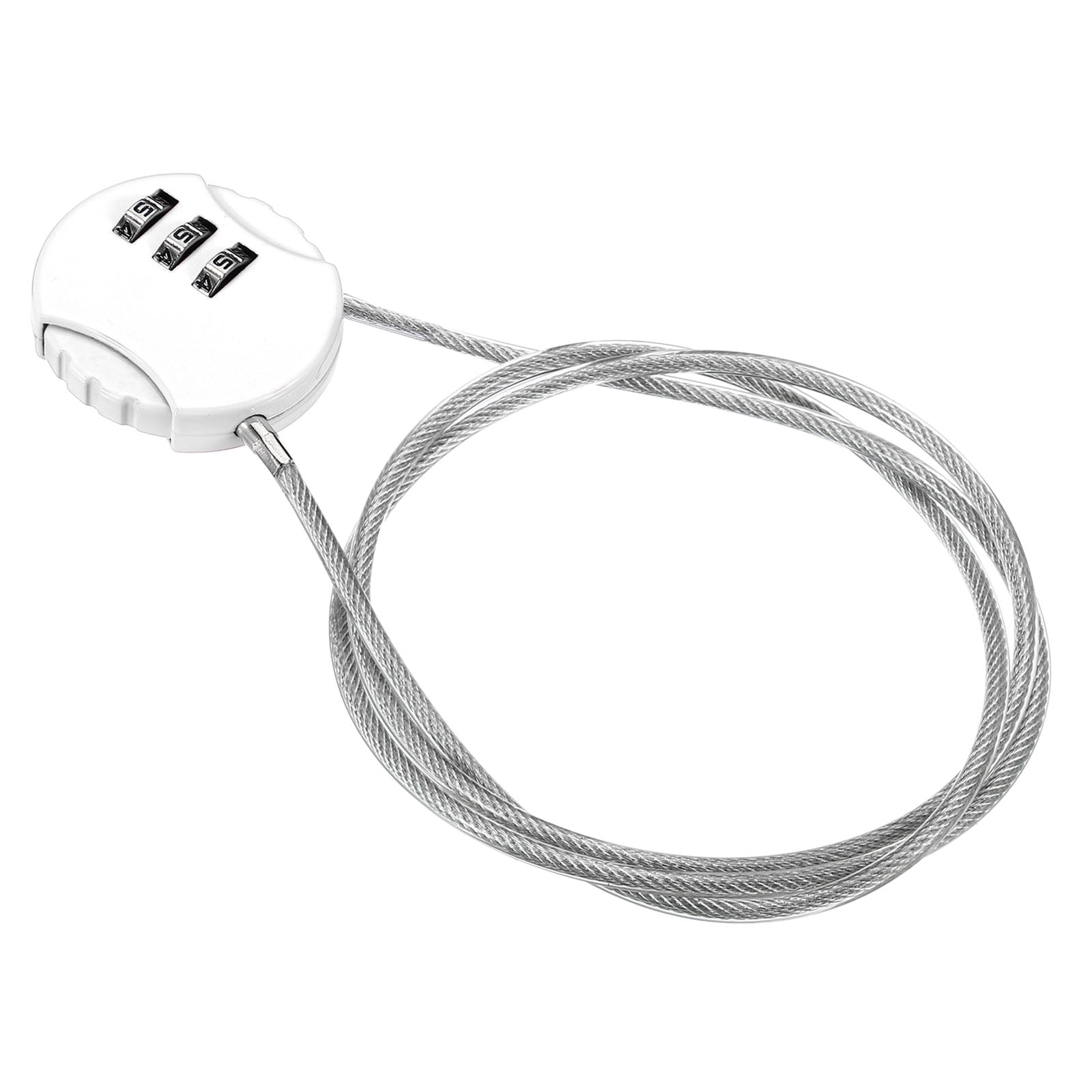 Unique Bargains Small Combination Locks 3 Digit Luggage Padlock for Gym Locker White