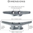 thumbnail image 2 of Cornamusas de amarre de 4 pulgadas y 10 cm, paquete de 10, cornamusas para barcos, accesorios marinos, hierro galvanizado, 2 of 5