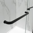 thumbnail image 6 of 56-60" x 72" Double Sliding Shower Door, 1/4" (6mm) Tempered Glass with Aluminum Frame, Stainless Steel Handles, Matte Black Finish, 6 of 8