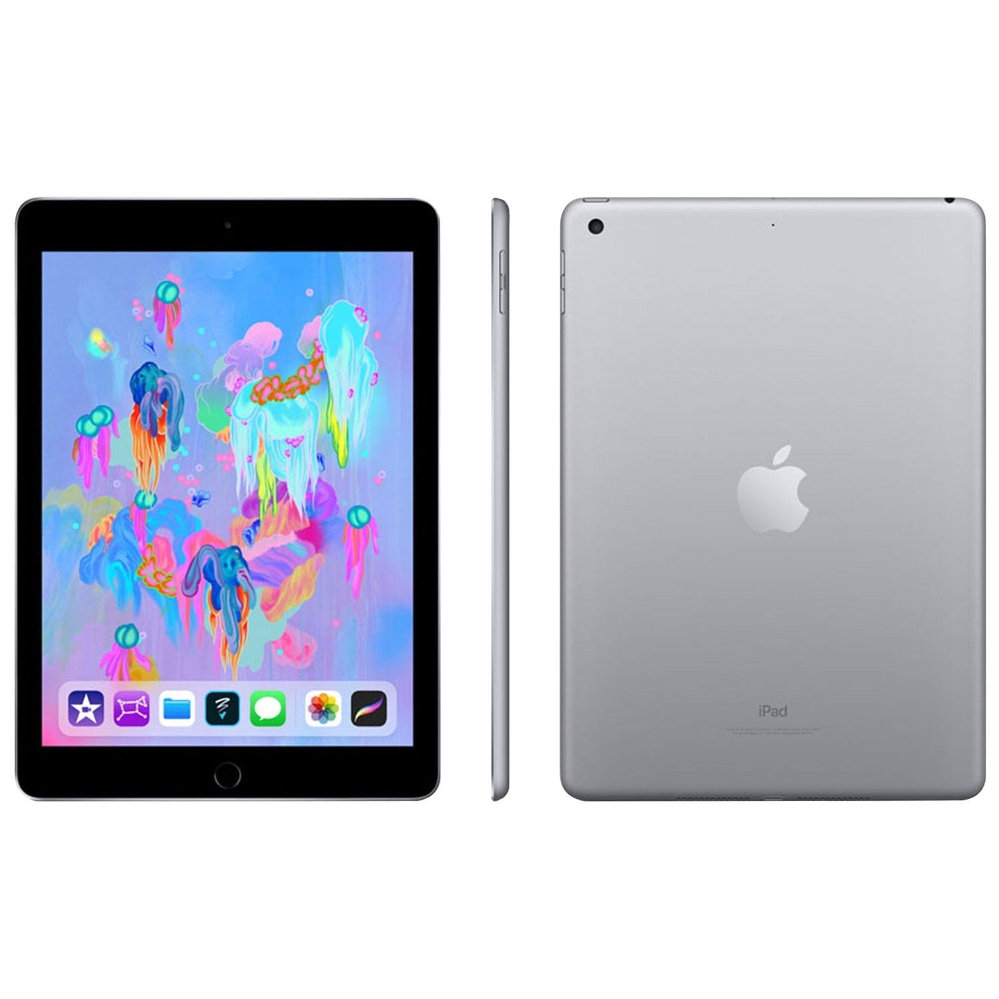 Restored Apple iPad 6 9.7" Tablet 32GB WiFi, Space Gray (Refurbished)