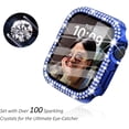 thumbnail image 3 of Étui 42mm Compatible avec Apple Watch avec Protecteur d'Écran, Étui de Protection Bling Diamond Compatible avec Apple Watch Series 3/2/1, 42mm, Bleu, 3 of 5