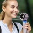 thumbnail image 2 of Handheld Small Fan Rotating Ring Portable Mini Portable Small Mountaineering Buckle Fan A Small Fan Suitable For All Outdoor People, 2 of 5