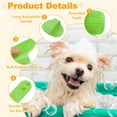 thumbnail image 3 of Uxcell Dog Bath Brush, Silicone Pet Shampoo Brush with Adjustable Ring Handle Massage Scrubber Comb(2Pcs, Blue/Green), for Long Short Hair Dogs and Cats Bathing Cleaning Shampooing, 3 of 6