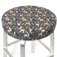 thumbnail image 3 of Daiia Bulldog And BONES Stool Covers Round,Round Bar Stool Covers Waterproof Bar Chair Covers Washable Stool Cushion Slipcover for 12-14 Inch Chair-14 inch, 3 of 7