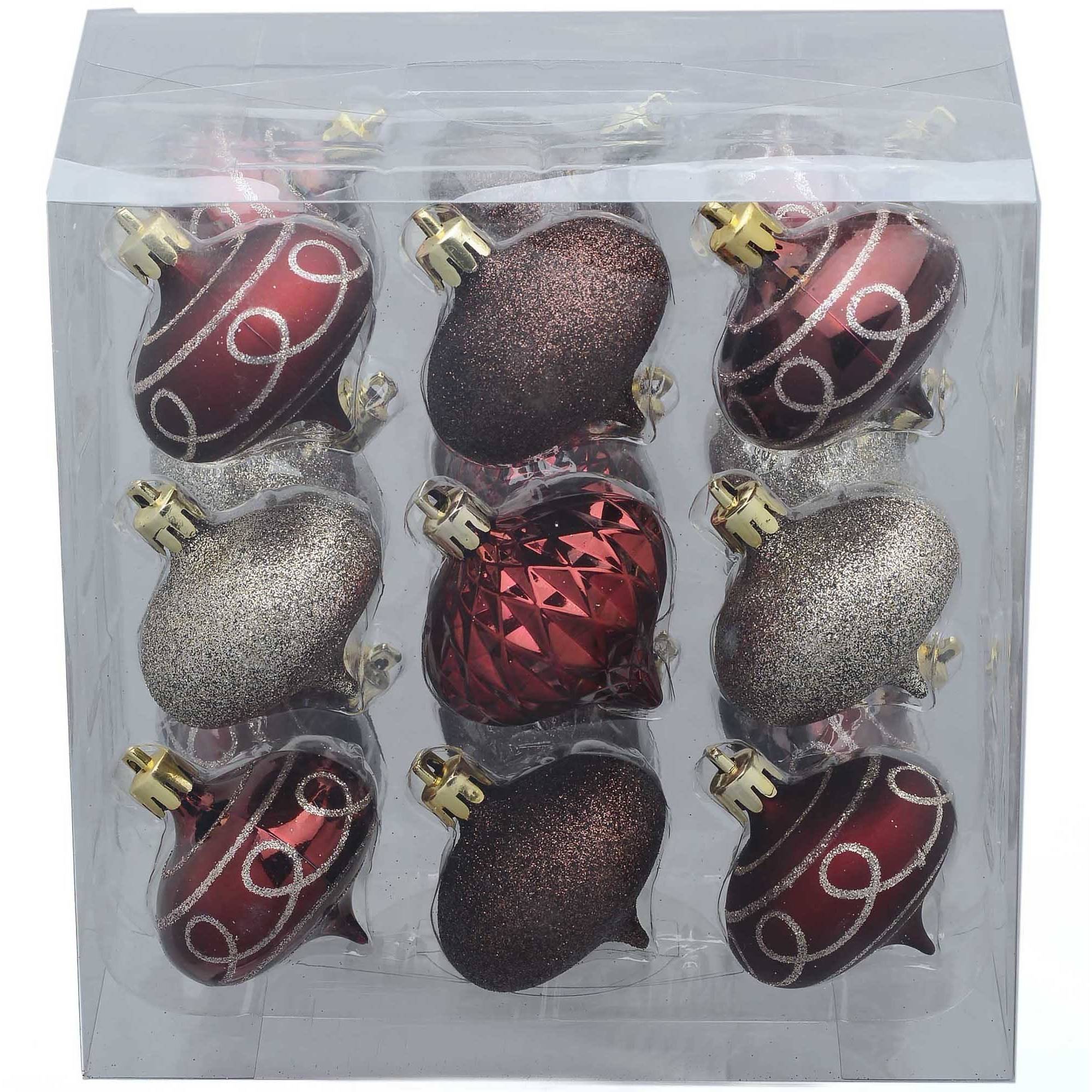 Holiday Time 18Pack Dark Red/Brown/Champagne OnionStyle