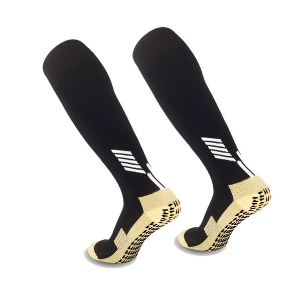 Calcetines deportivos antideslizantes para niños, calcetines largos de compresión hasta la rodilla, coloridos, con agarre
