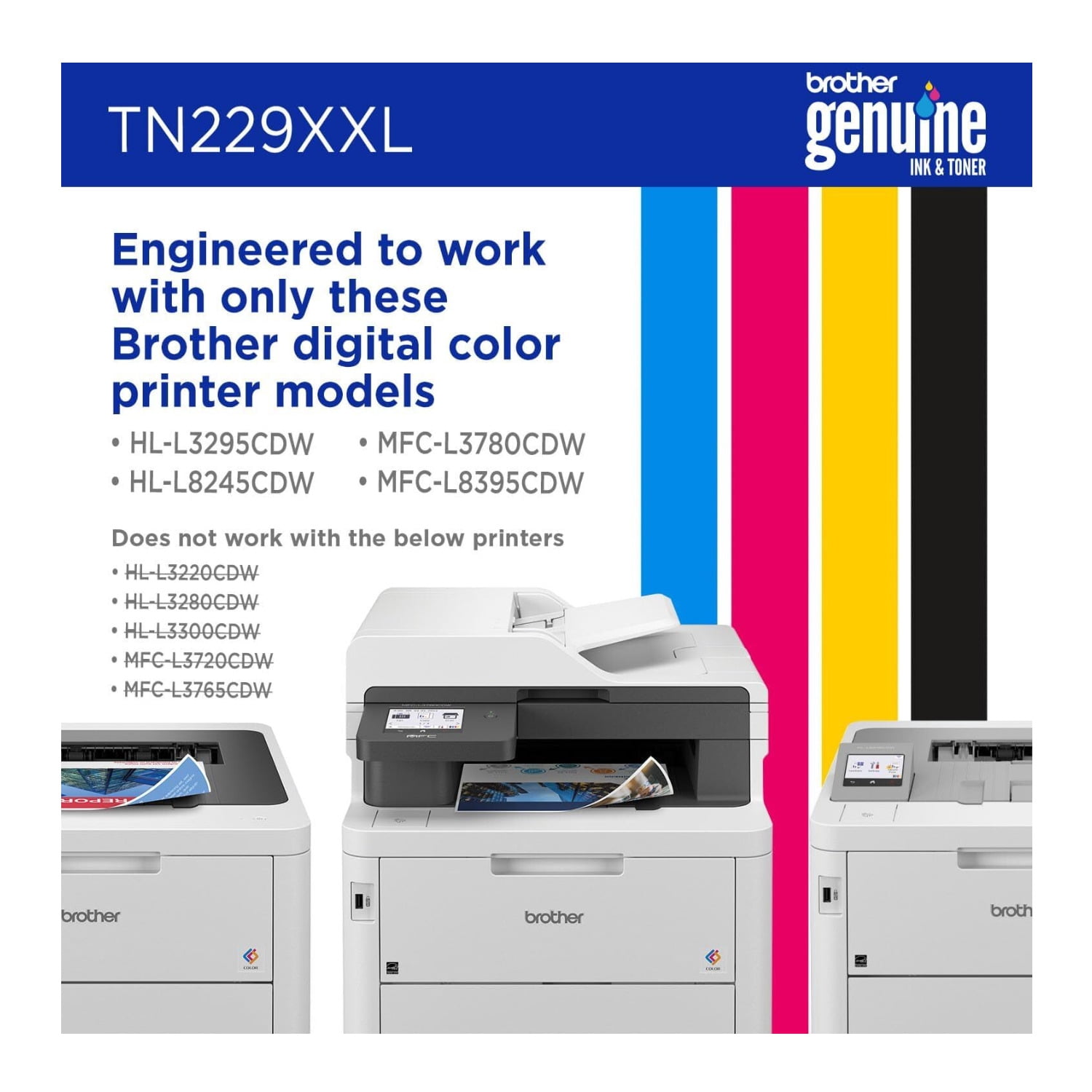 Brother Genuine TN229XXLY Super High Yield Yellow Toner Cartridge