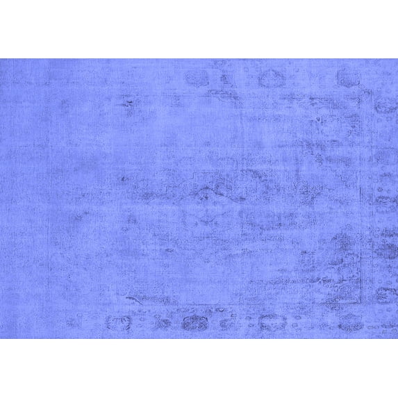 Ahgly Company Indoor Rectangle Oriental Blue Industrial Area Rugs, 3' x 5'