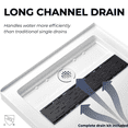thumbnail image 6 of MORVANO 60” x 32” Acrylic Shower Base Pan with Glossy Finish & Stainless Steel Linear Drain Cover, 6 of 13