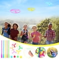 thumbnail image 2 of 10 Pcs Flying Saucer Spinning Flywheel Toy For Kids Outdoor Play With Push Sleeve And Handle Fun Nostalgic Game, 2 of 9