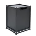 thumbnail image 3 of Christopher Knight Home Outdoor Modern Metal Tank Holder Side Table, Powder-Coated Iron with Door, Matte Black, 3 of 11