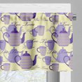 thumbnail image 5 of Ambesonne Tea Party Valance & Curtain, Striped Teapots Cups, 55"x36", Pale Yellow Lavender, 5 of 7