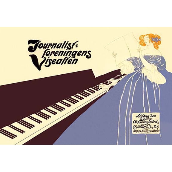 Journalist - Soreningens Viseaffen Museum quality giclee print canvas wrap(20" x 30")