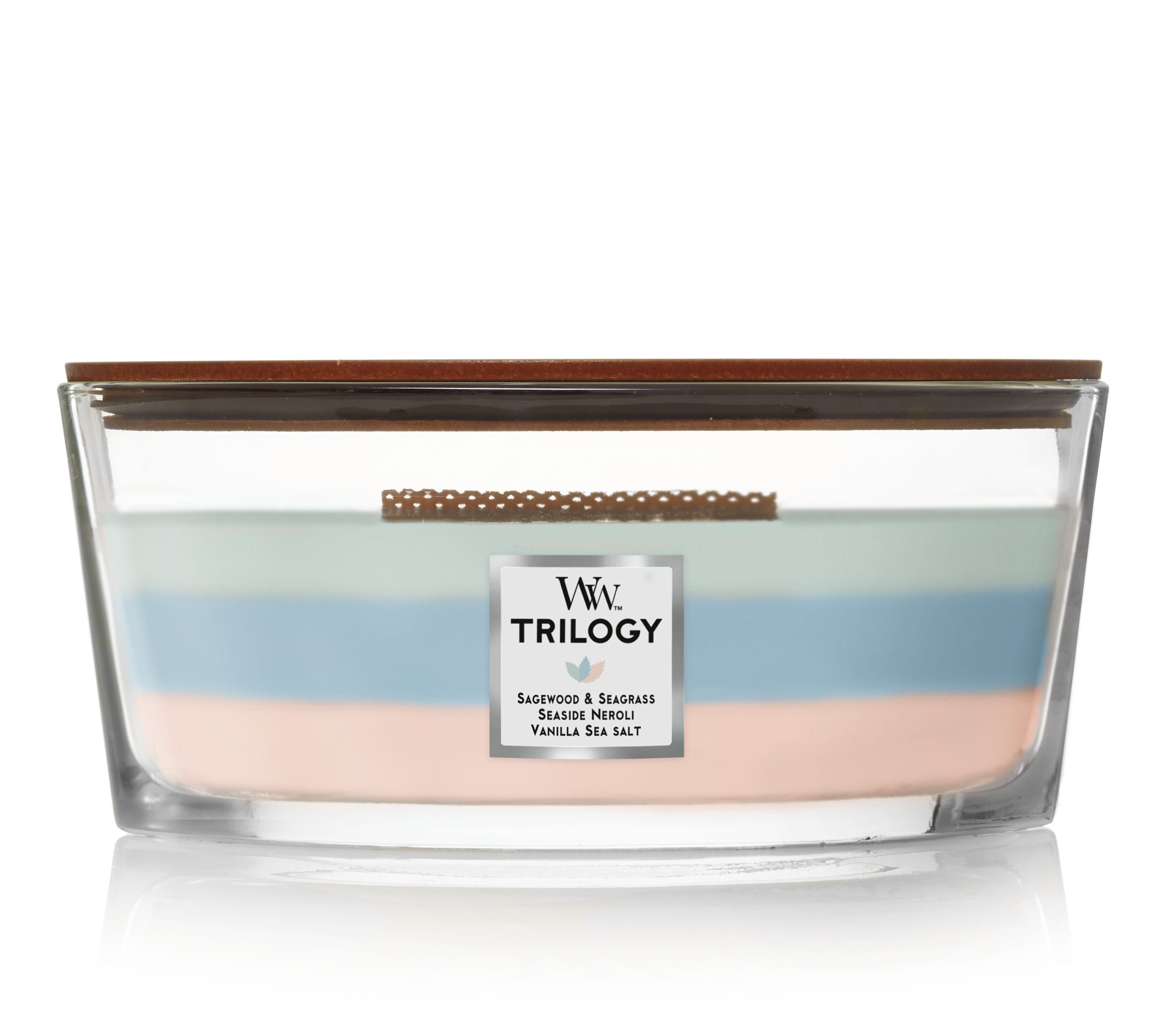 WoodWick Oceanic Trilogy Ellipse Candle, 16 oz.