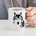 thumbnail image 4 of CafePress - Black And White Wolf - 11 oz Ceramic Mug - Novelty Coffee Tea Cup, 4 of 4