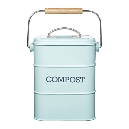 Kitchen Craft Living Nostalgia Vintage Blue Compost Bin LNCOMPBLU
