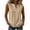 Khaki, variant on ClodeEU Women's Henley V Neck Sleeveless Tank Top,Casual Loose Fit Solid Color Blouse with Button for Summer Black,Women's Plus L