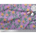 thumbnail image 2 of Soimoi Tissu Popeline de Coton Feuilles & Roses Décor Floral Tissu Imprimé au Mètre 42 Pouces de Large, 2 of 3
