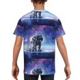 thumbnail image 5 of Wukai Astronauts Start Running Youth Unisex Short Sleeve T-Shirt for Boys, Girls, Teens, and Kids-Large, 5 of 7