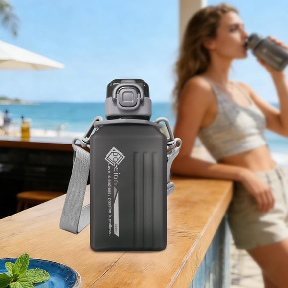 Plastic Water Cup with Lid | Sports Direct Drinking Bottle | Covered Tumbler for Cold Beverages | Summer Hydration Cup with Fast Heat Dissipation | Reusable Container for Home, Office, Gym, And