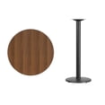 thumbnail image 2 of Bowery Hill Table de Bar de Restaurant Ronde de 30 Pouces en Noir et Noyer, 2 of 2