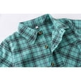 thumbnail image 5 of Boys Button Down Short Sleeve Shirts Toddler Buffalo Plaid Shirt with Pocket School Uniform Dress Shirt, 5 of 9